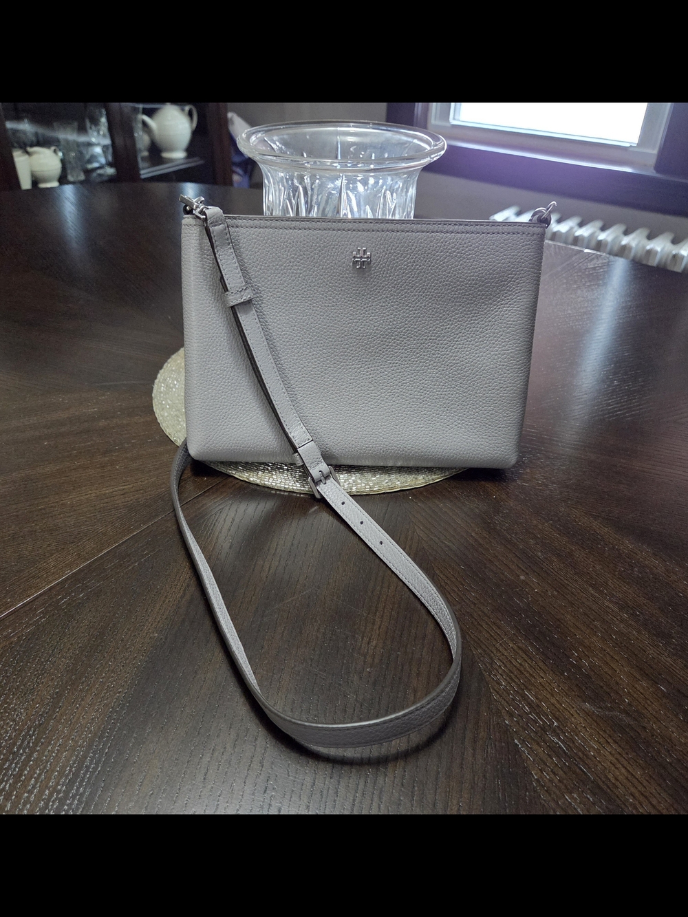 Tory Burch Blake Swingpack Crossbody In Bay Gray